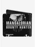 Star Wars The Mandalorian Bounty Hunter Black White Bifold Wallet, , alternate