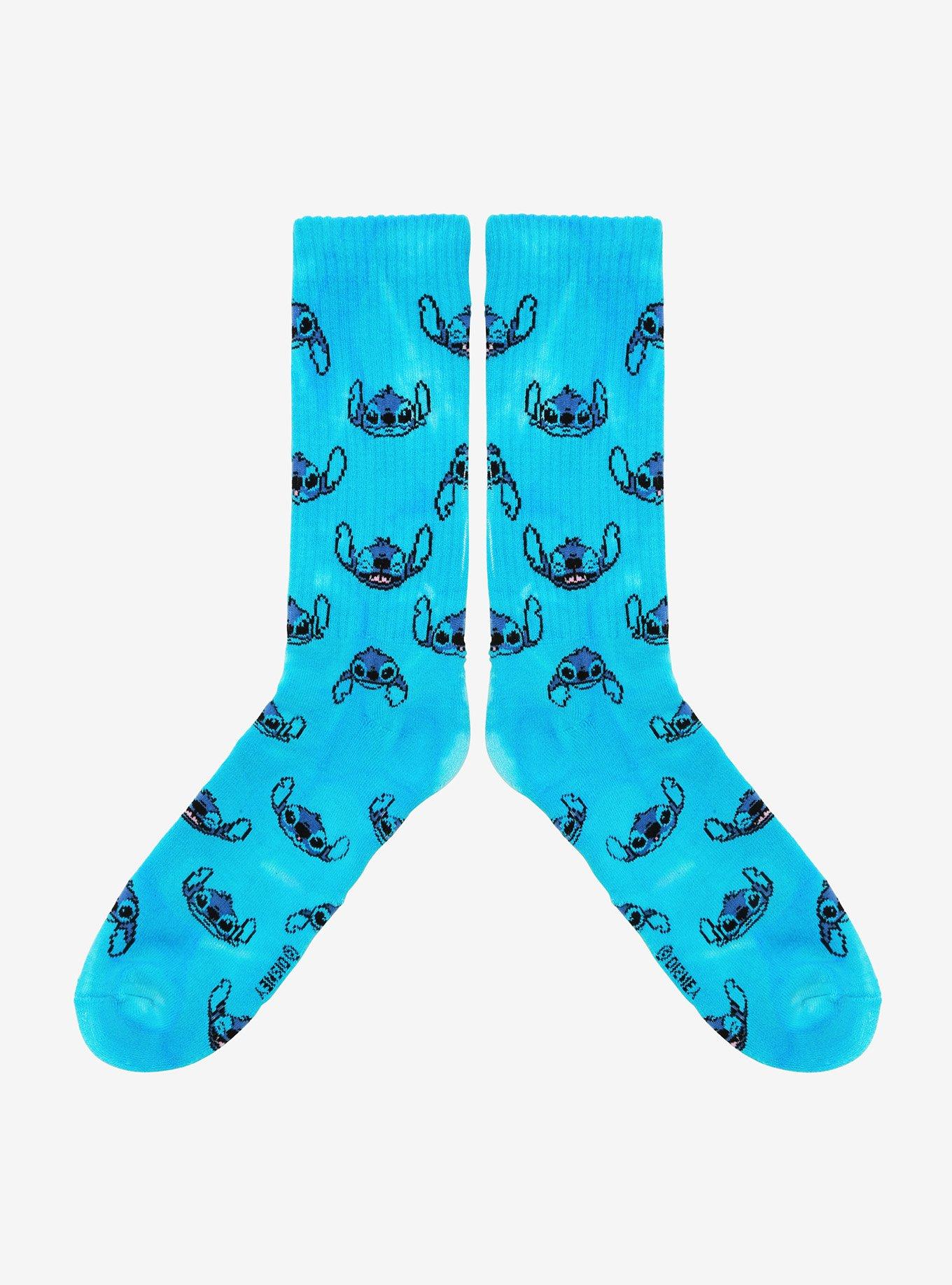 Disney Lilo & Stitch Allover Print Tie-Dye Crew Socks - BoxLunch Exclusive, , alternate