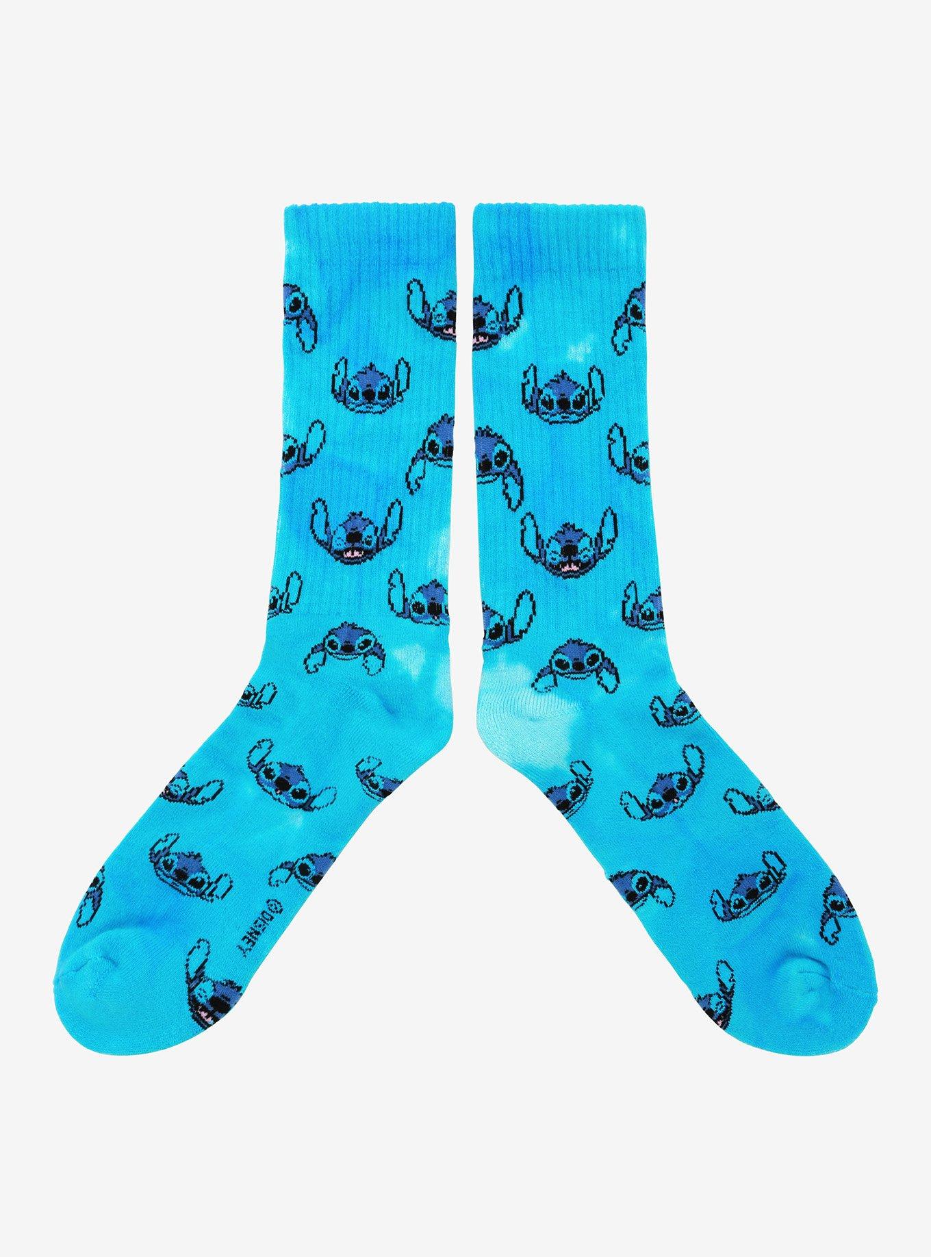 Disney Lilo & Stitch Allover Print Tie-Dye Crew Socks - BoxLunch Exclusive, , alternate