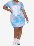 Fruits Basket Pink & Blue Group Tie-Dye T-Shirt Dress Plus Size, TIE DYE, alternate