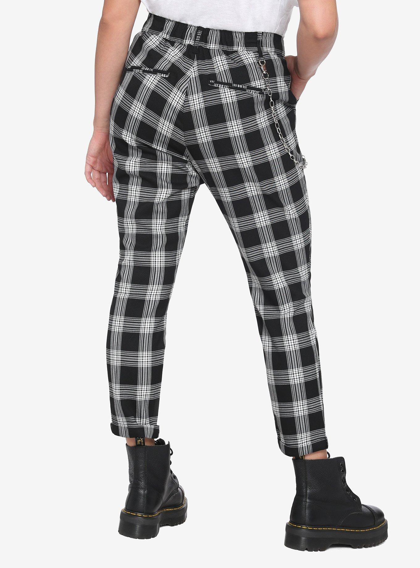 Hot Topic Plaid Multi Color Black Casual Pants Size M - 37% off