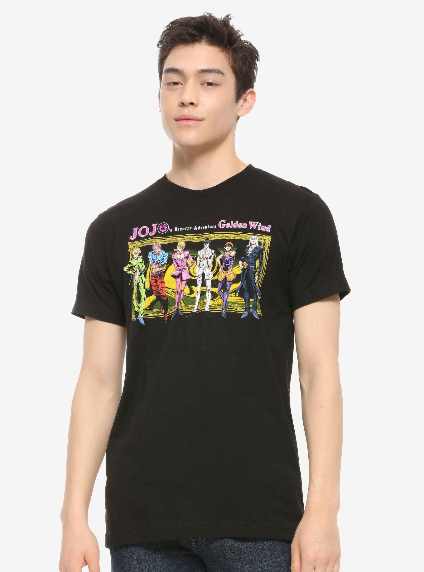 JoJo's Bizarre Adventure: Golden Wind Character Frame T-Shirt, BLACK, alternate
