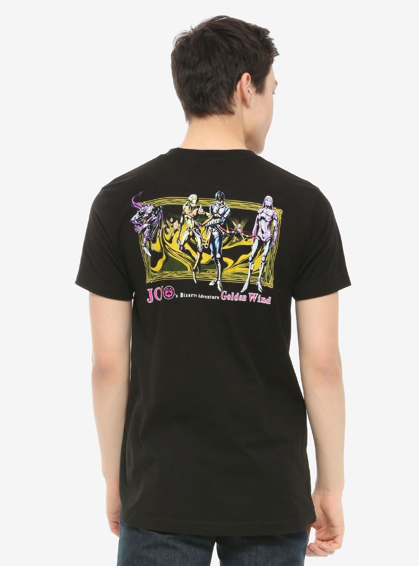 JoJo's Bizarre Adventure: Golden Wind Character Frame T-Shirt, BLACK, alternate