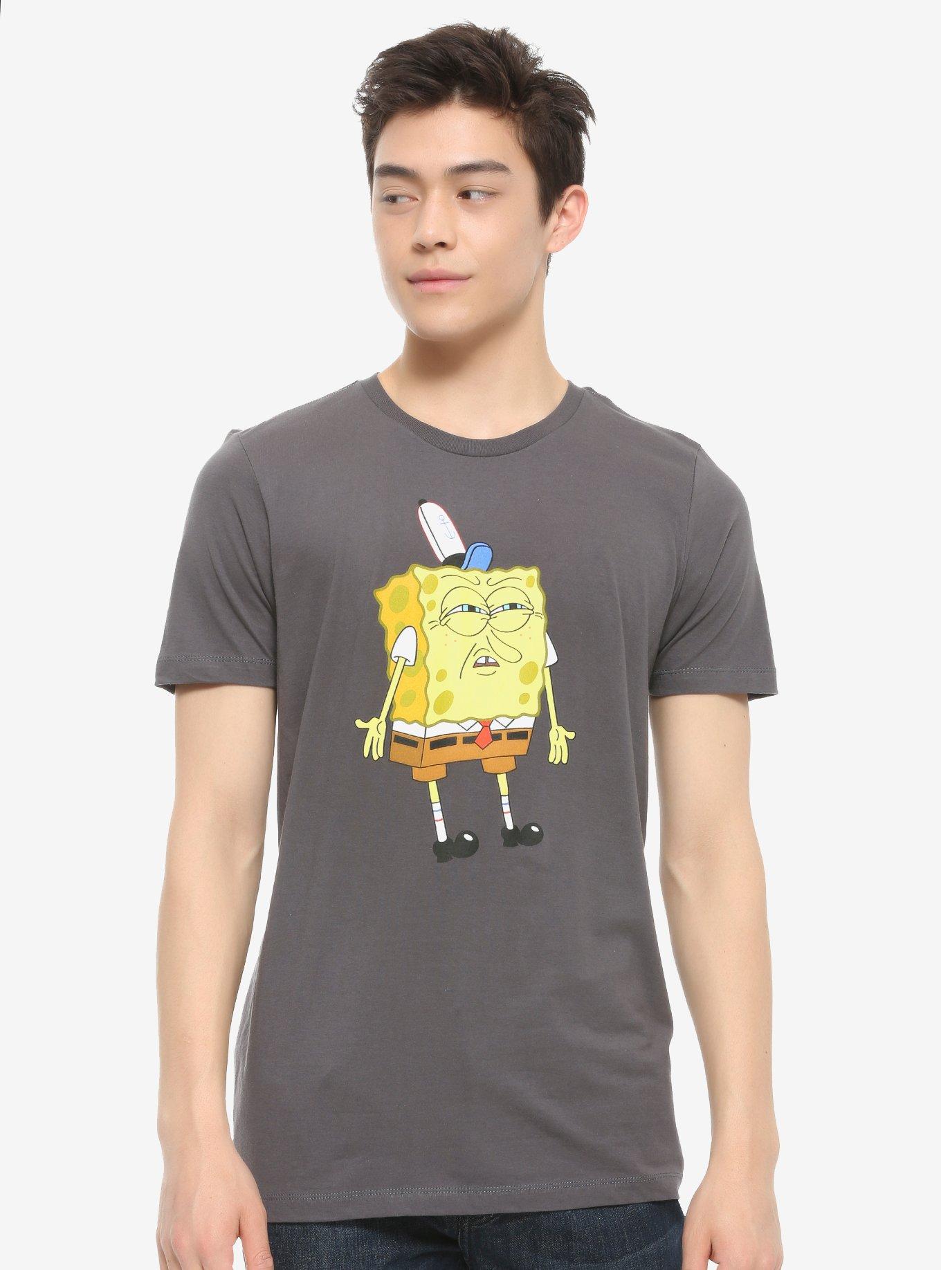 SpongeBob SquarePants Ew Face T-Shirt, GREY, alternate