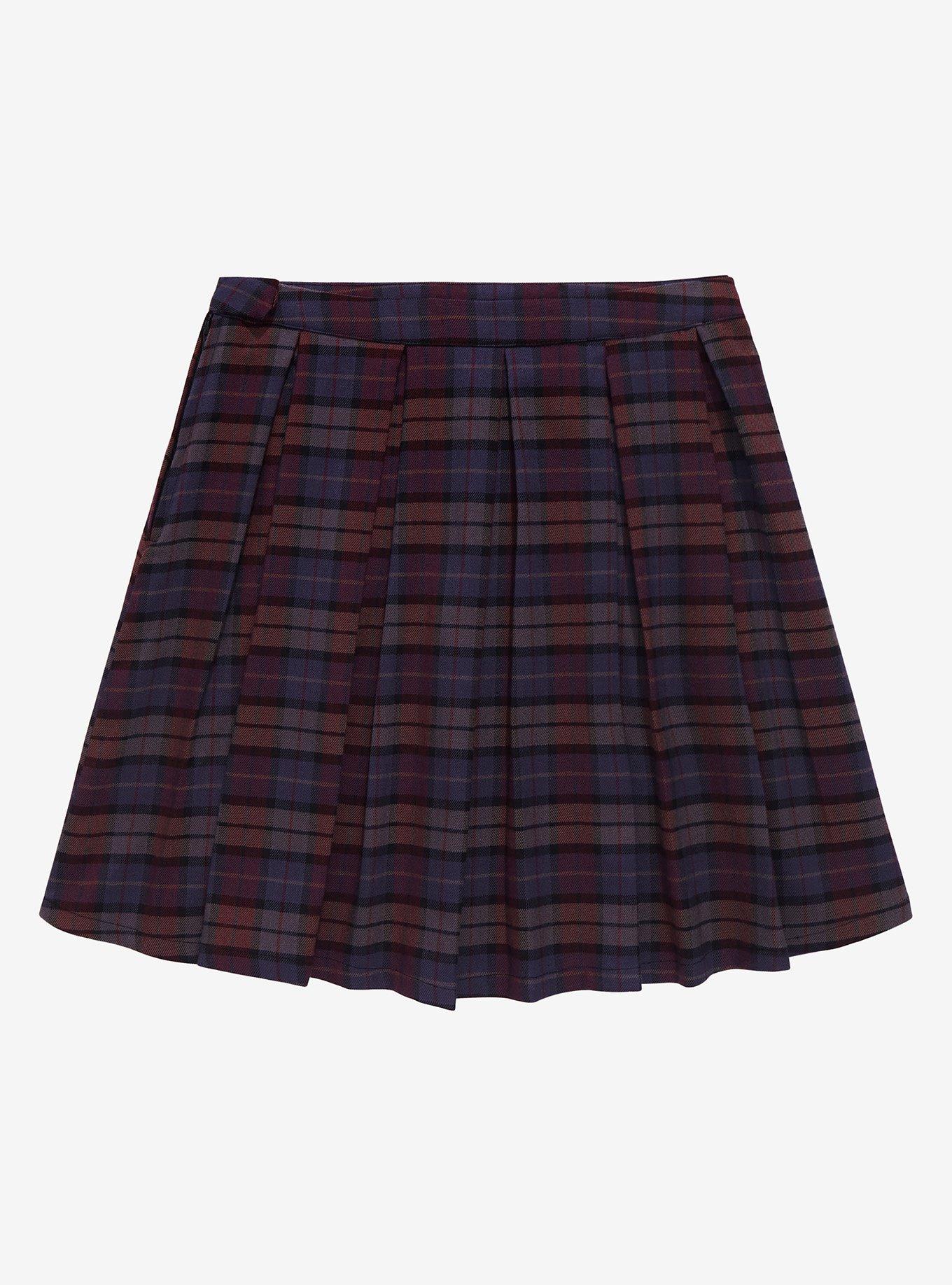 The Umbrella Academy Plaid Pleated Skirt Plus Size, PLAID, alternate