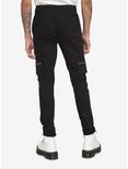 Black Zipper Jogger Pants, BLACK, alternate