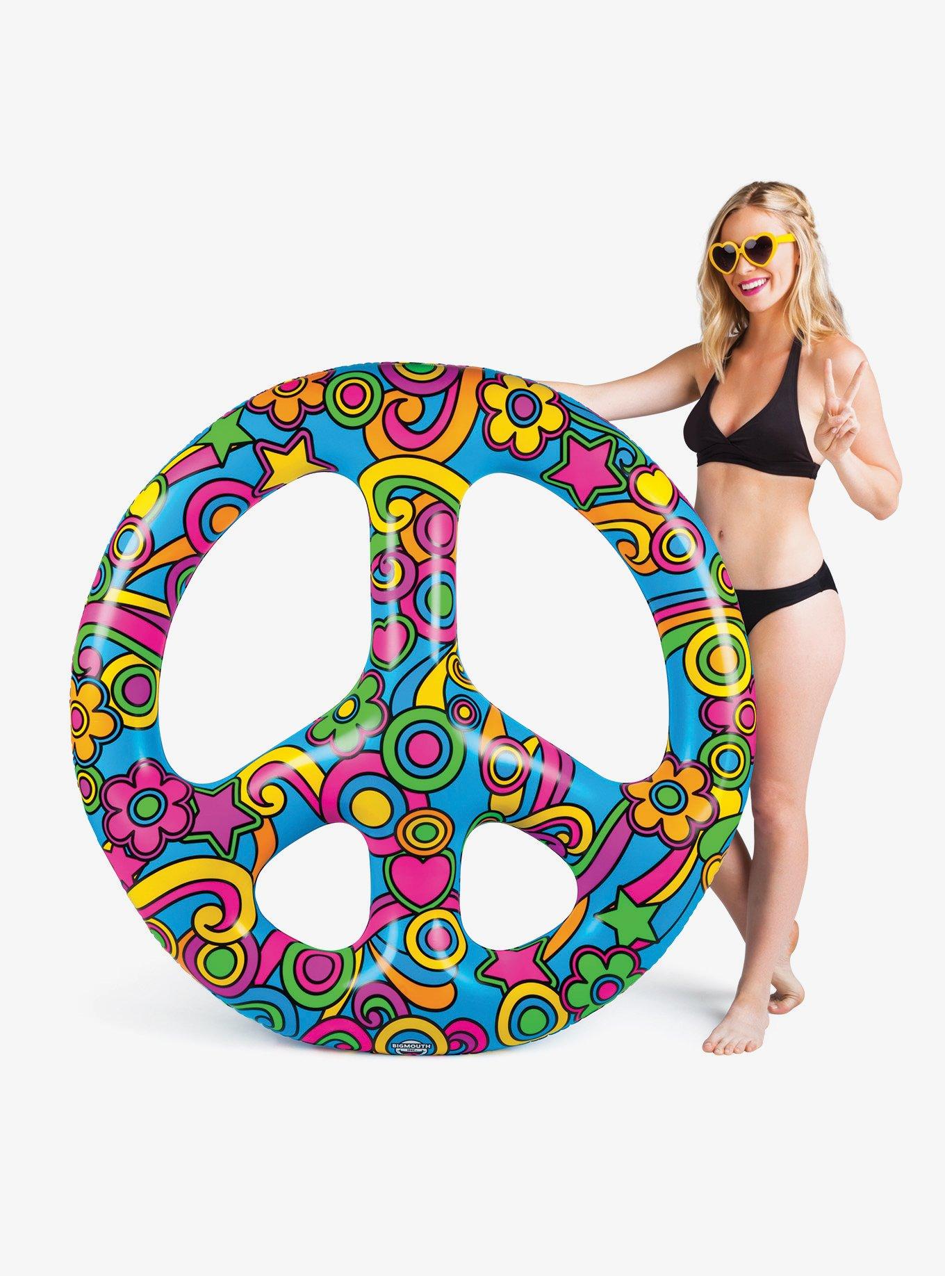 Giant Peace Sign Pool Float, , alternate