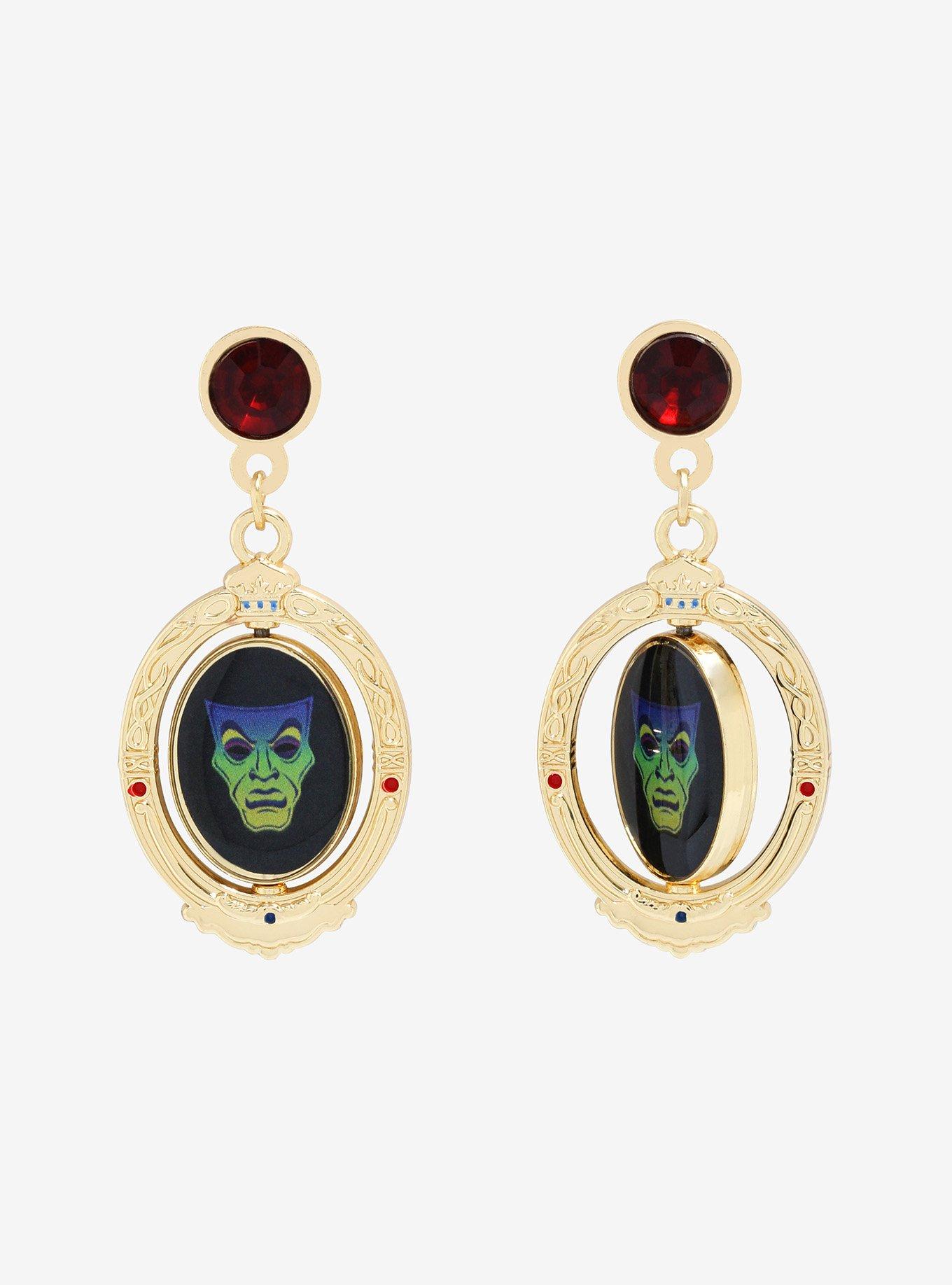 Disney Snow White and the Seven Dwarfs Magic Mirror Spinning Earrings - BoxLunch Exclusive, , alternate