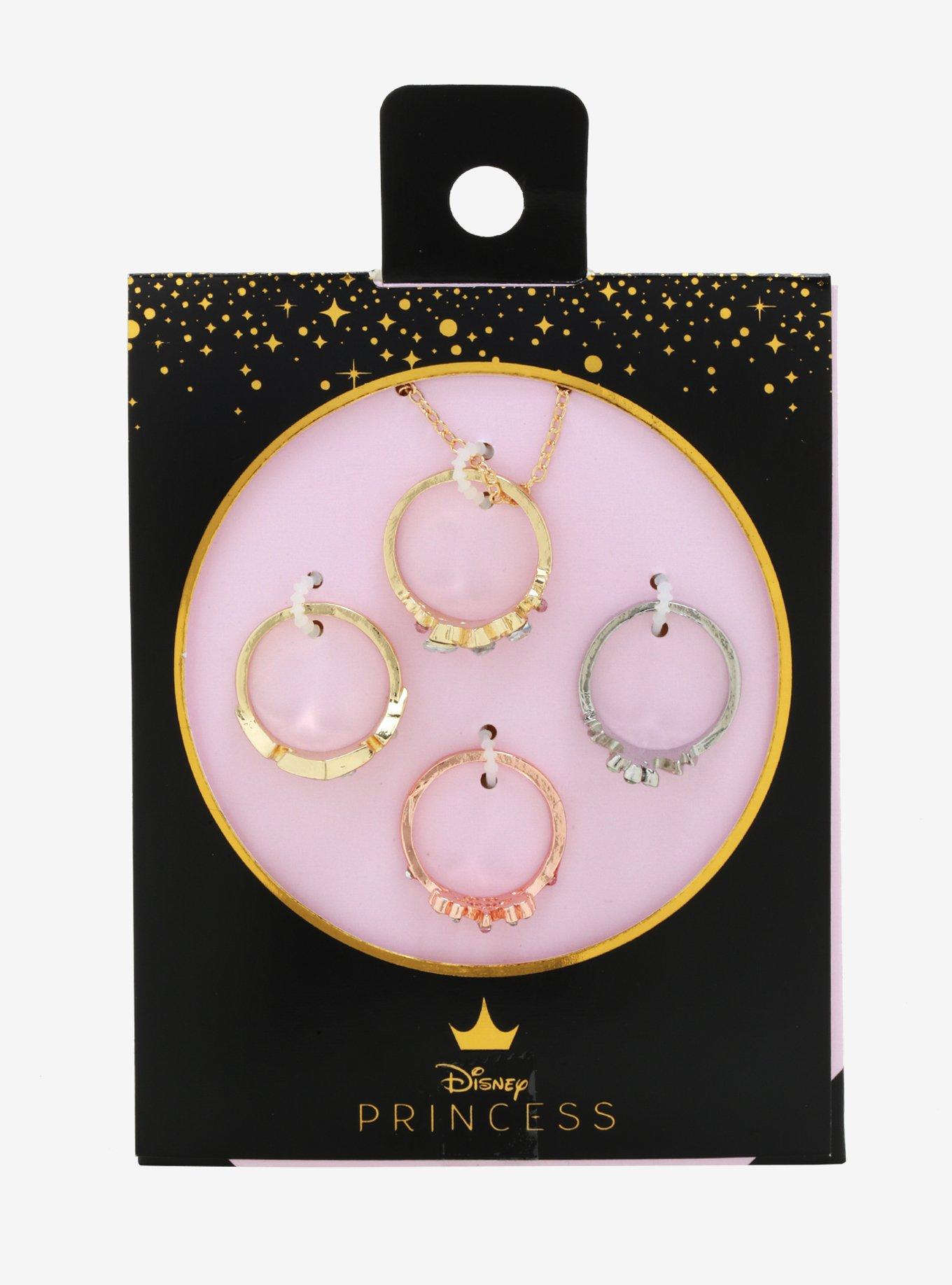 Disney Princess Crown Ring Interchangeable Charm Necklace - BoxLunch Exclusive, , alternate