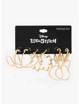 Disney Lilo & Stitch Line Art Earring Set - BoxLunch Exclusive, , hi-res