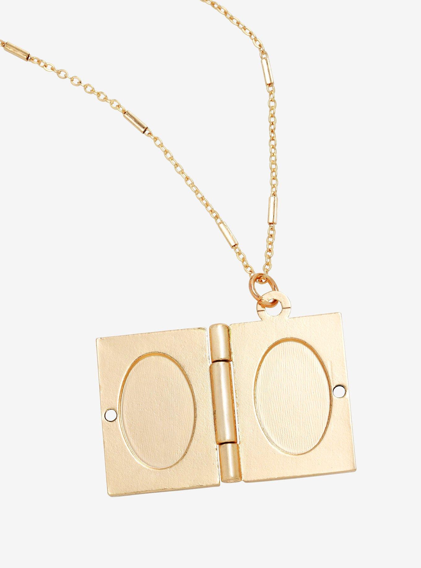 Disney Beauty and the Beast Book Locket Necklace, , alternate