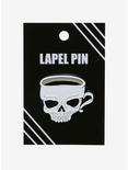Skull Coffee Cup Enamel Pin, , alternate