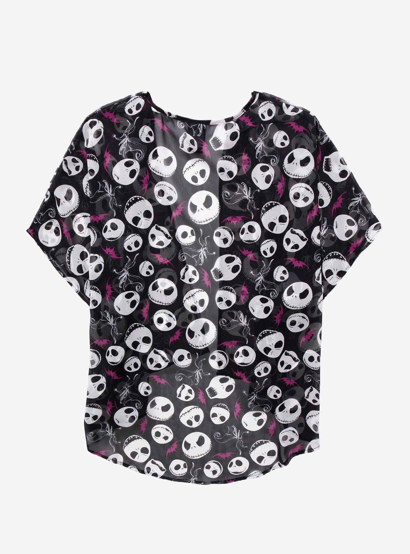 The Nightmare Before Christmas Jack's Head & Bats Kimono Plus Size, MULTI, alternate