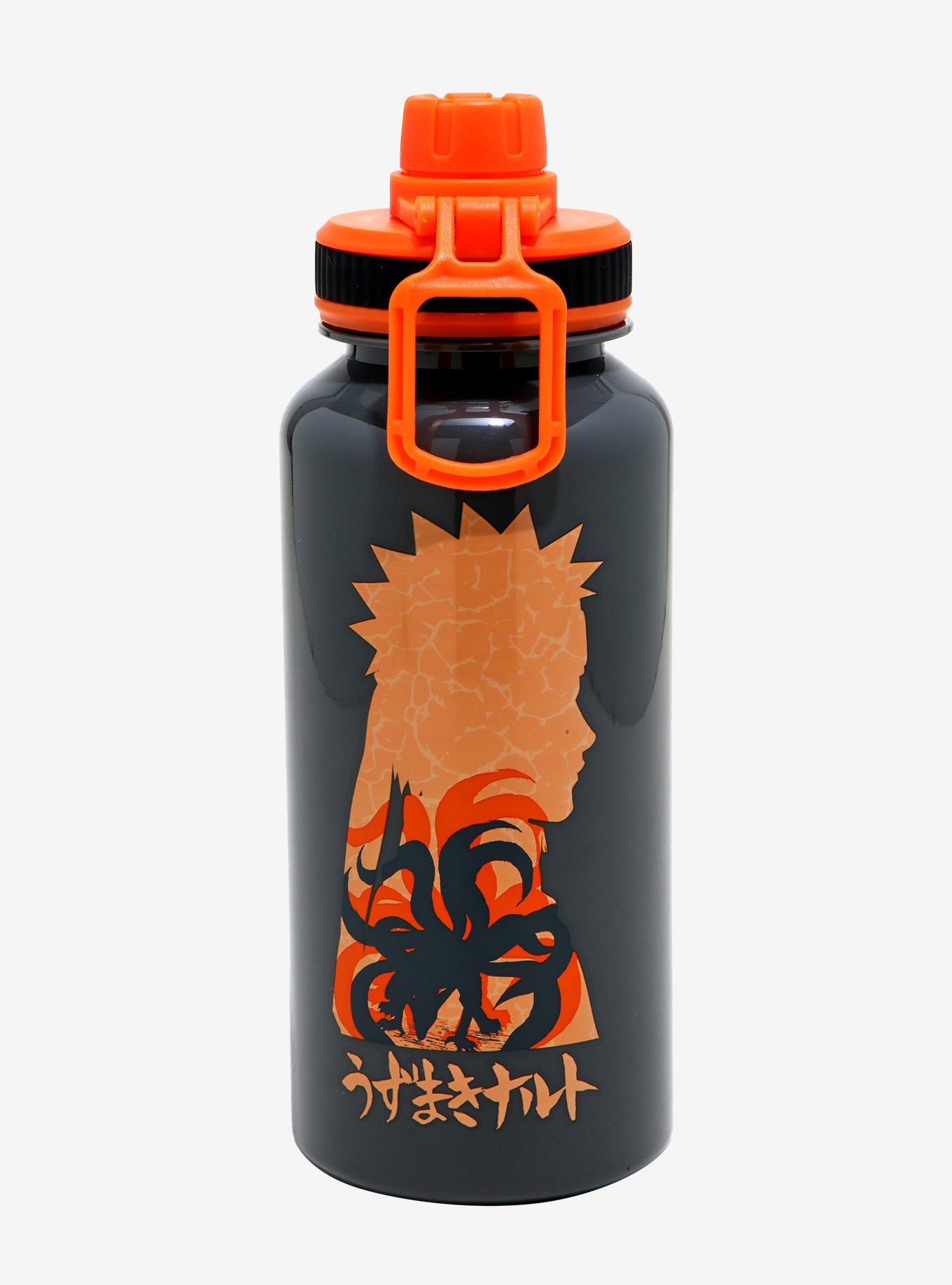 Naruto Shippuden Naruto & Kurama Silhouette Water Bottle - BoxLunch Exclusive, , alternate
