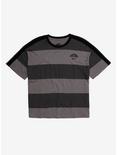 The Umbrella Academy Diego Stripe Girls Crop T-Shirt Plus Size, BLACK, alternate