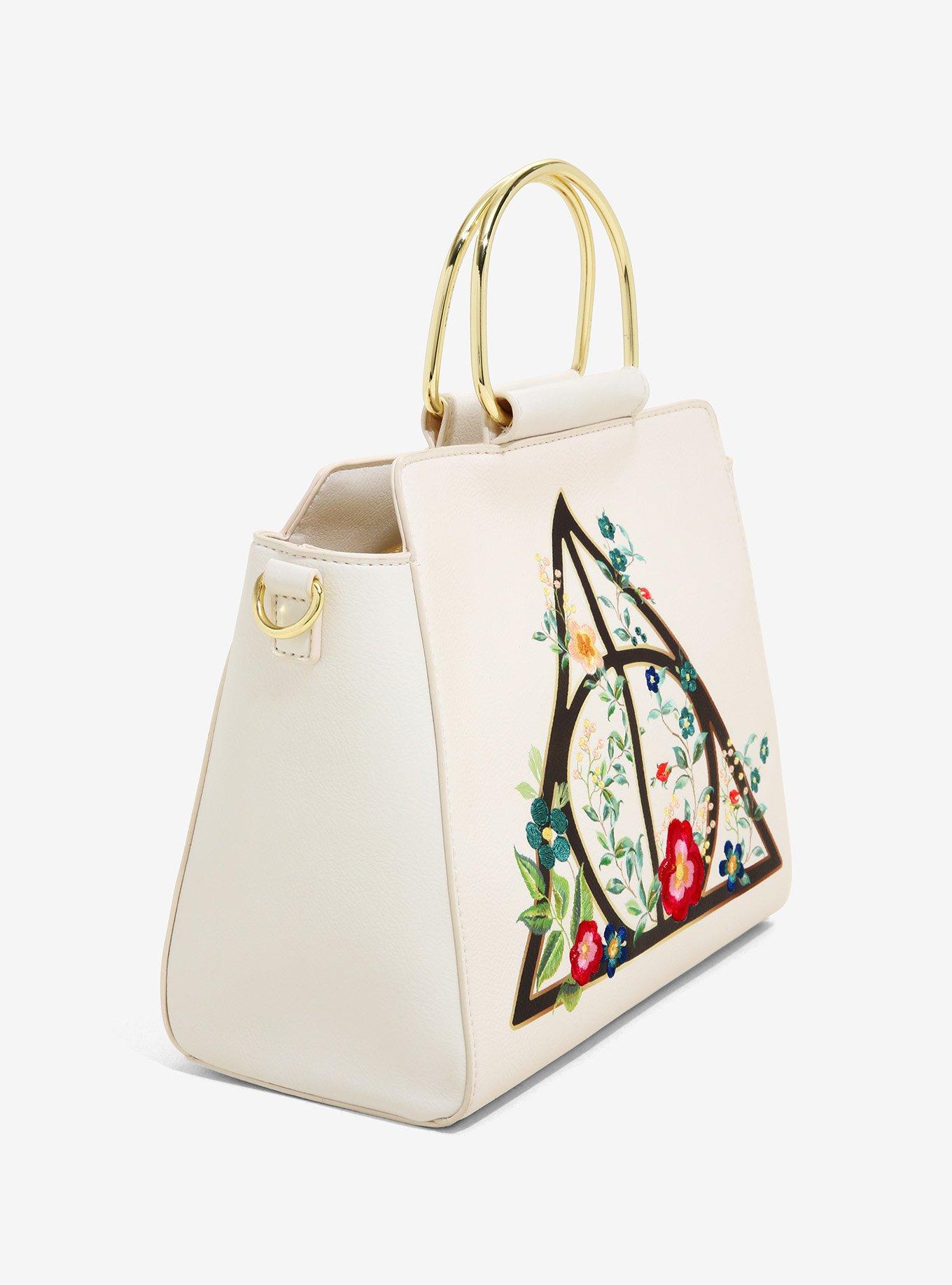 Loungefly Harry Potter Deathly Hallows Floral Handbag - BoxLunch Exclusive, , alternate