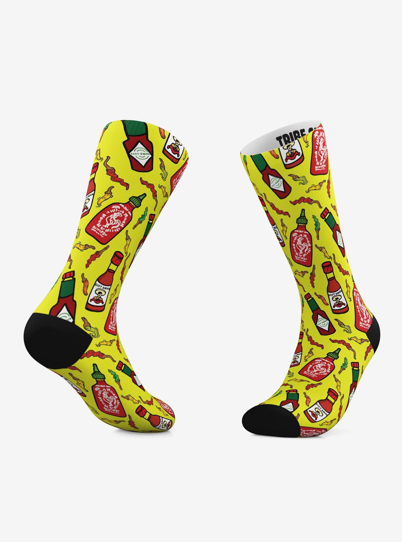 Tacos And Hot Sauce Crew Socks 2 Pair, , alternate