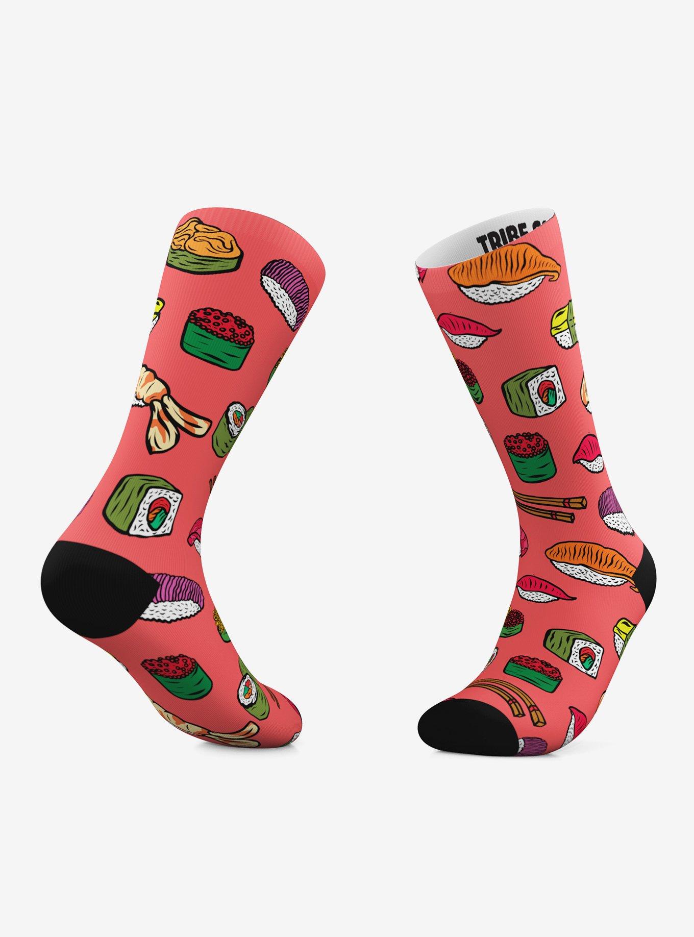 Ramen And Sushi Crew Socks 2 Pair, , hi-res