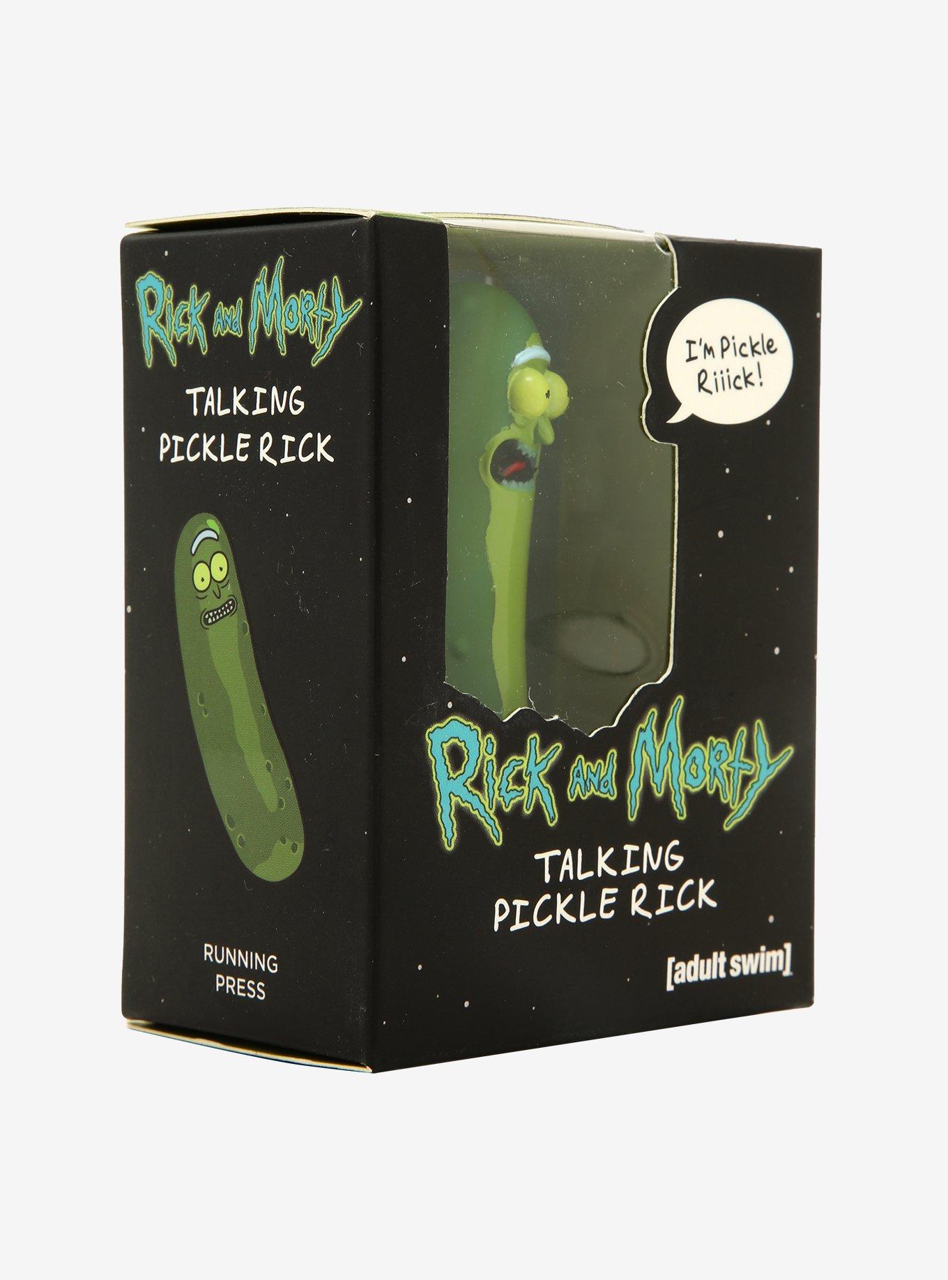 Rick And Morty Talking Pickle Rick & Mini Book, , alternate