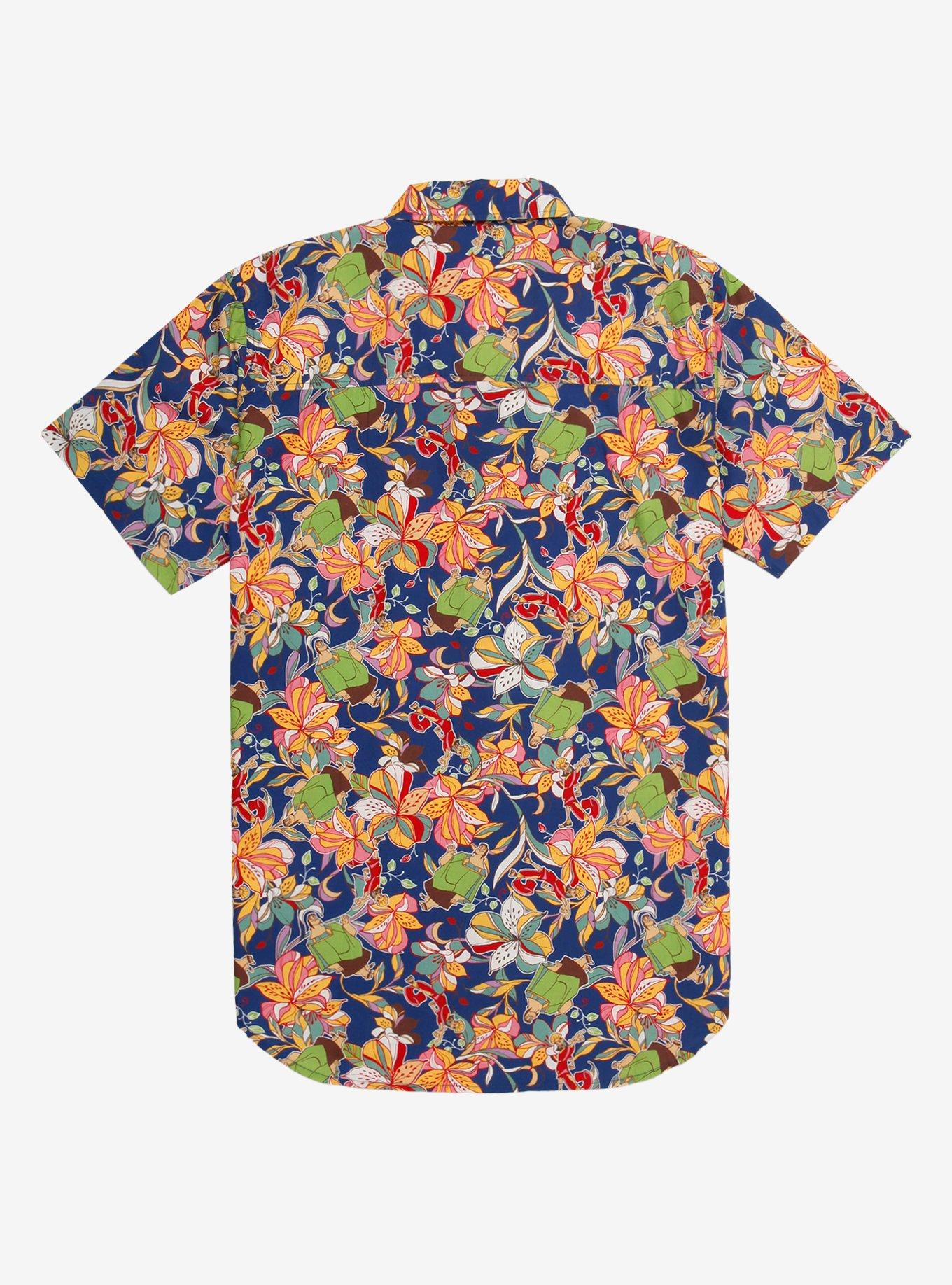 Our Universe Disney The Emperor's New Groove Tropical Woven Button-Up - BoxLunch Exclusive, PURPLE  BLACK, alternate