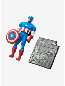 Plus Size Marvel Captain America Retro Action Figure 80 Years Enamel Pin Set, , hi-res