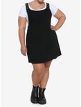 Black Denim Buckle Dress Plus Size, BLACK, alternate