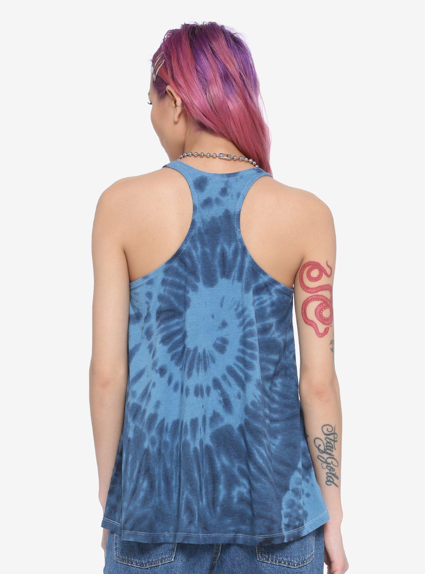 Disney Villains Blue Tie-Dye Girls Tank Top, MULTI, alternate