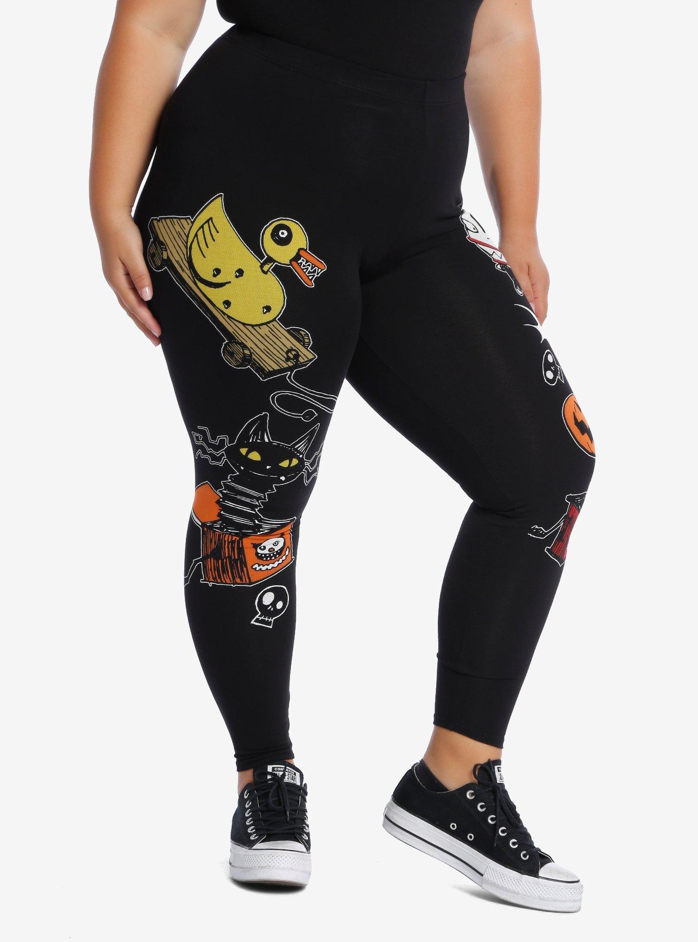 The Nightmare Before Christmas Toys Leggings Plus Size, BLACK, alternate