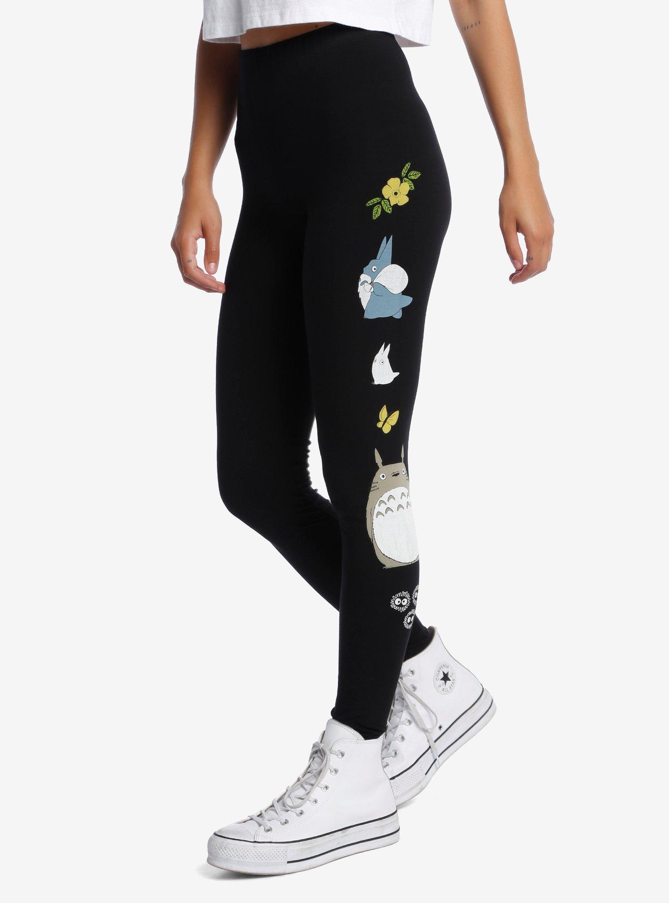 Studio Ghibli My Neighbor Totoro Icon Leggings, BLACK, alternate