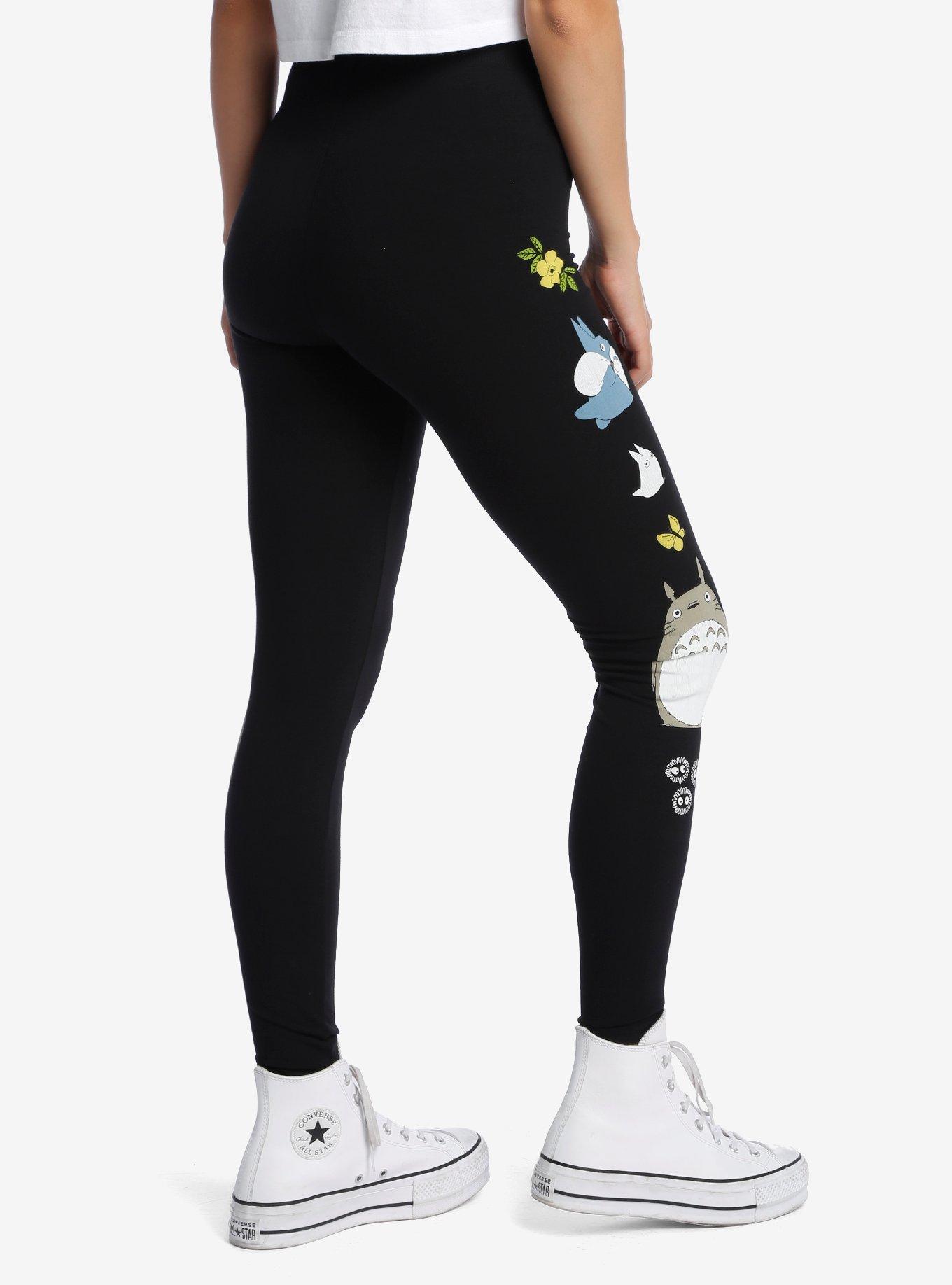 Studio Ghibli My Neighbor Totoro Icon Leggings, BLACK, alternate