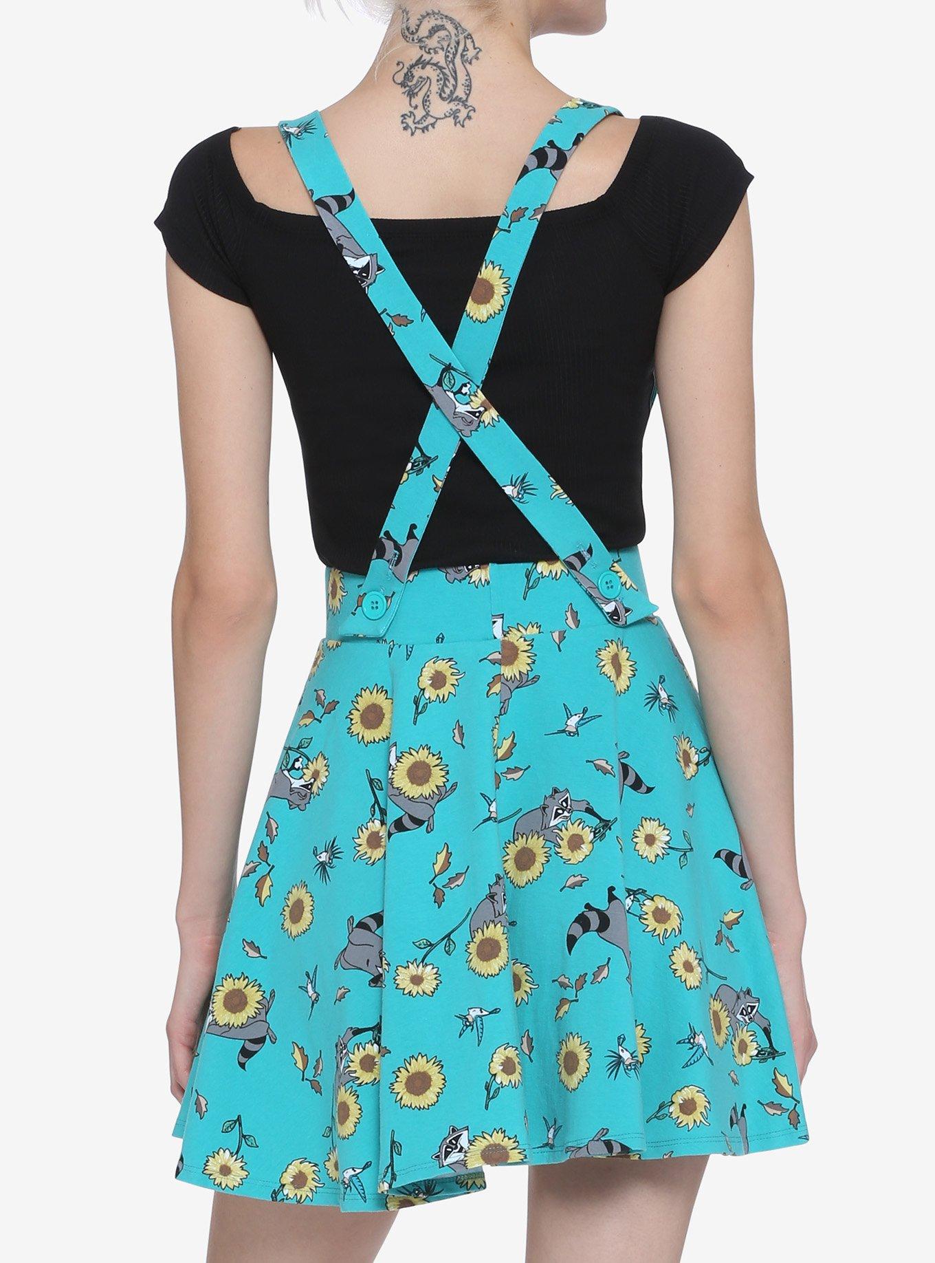 Disney Pocahontas Meeko & Flit Suspender Skirt, BLUE, alternate