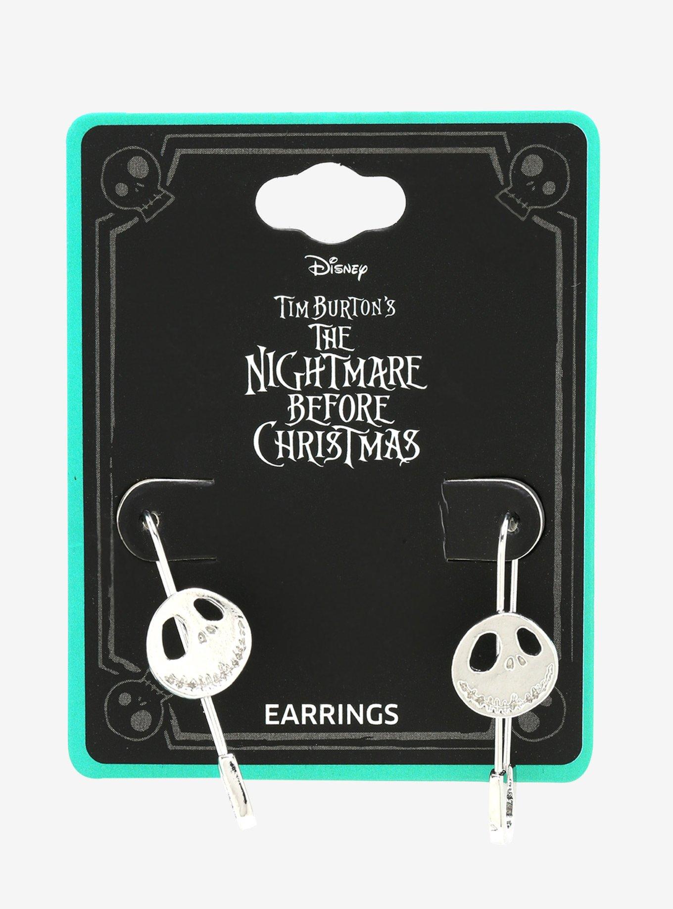 The Nightmare Before Christmas Jack Safety Pin Earrings, , alternate
