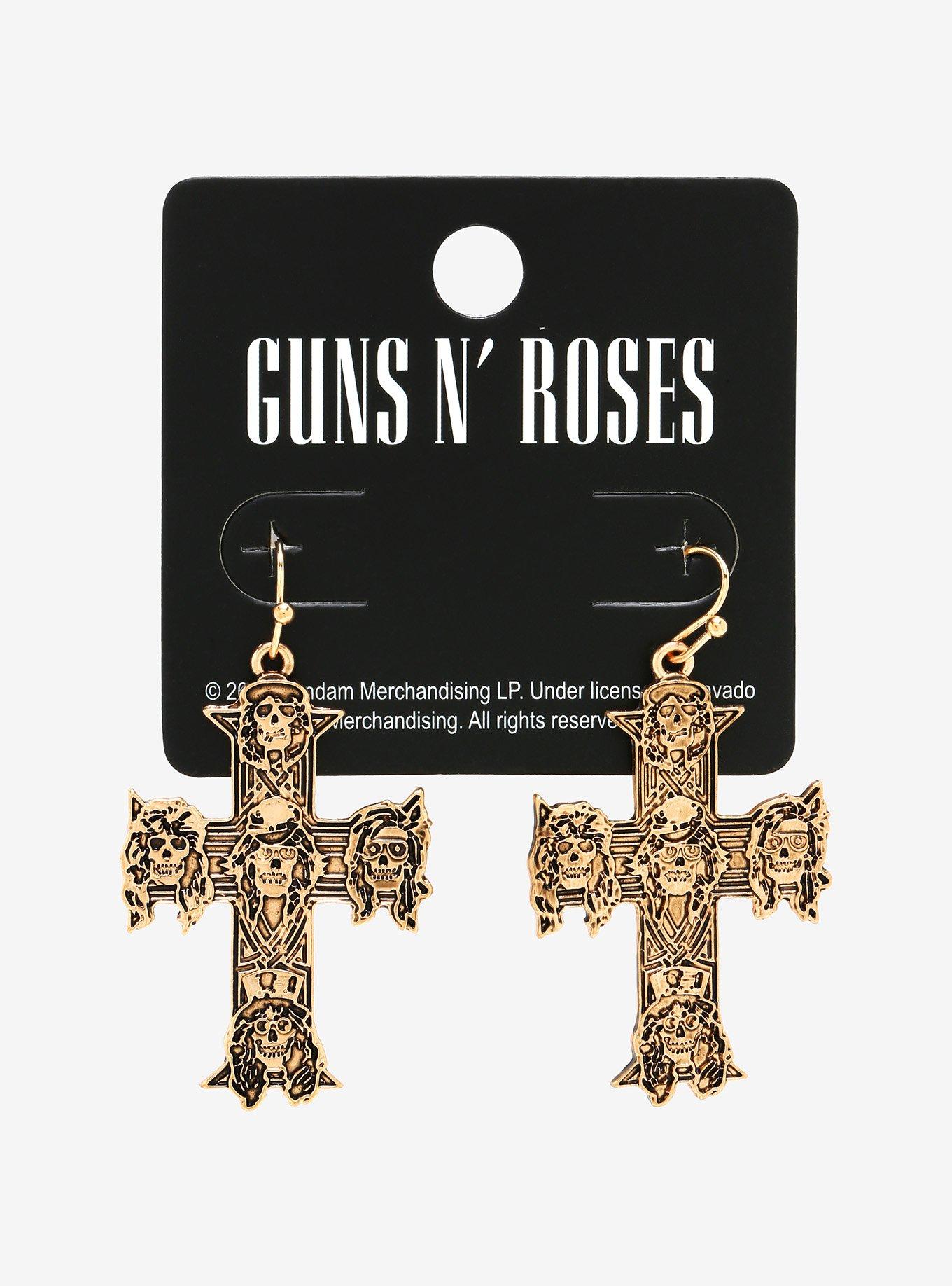 Guns N' Roses Appetite For Destruction Cross Dangle Earrings, , alternate