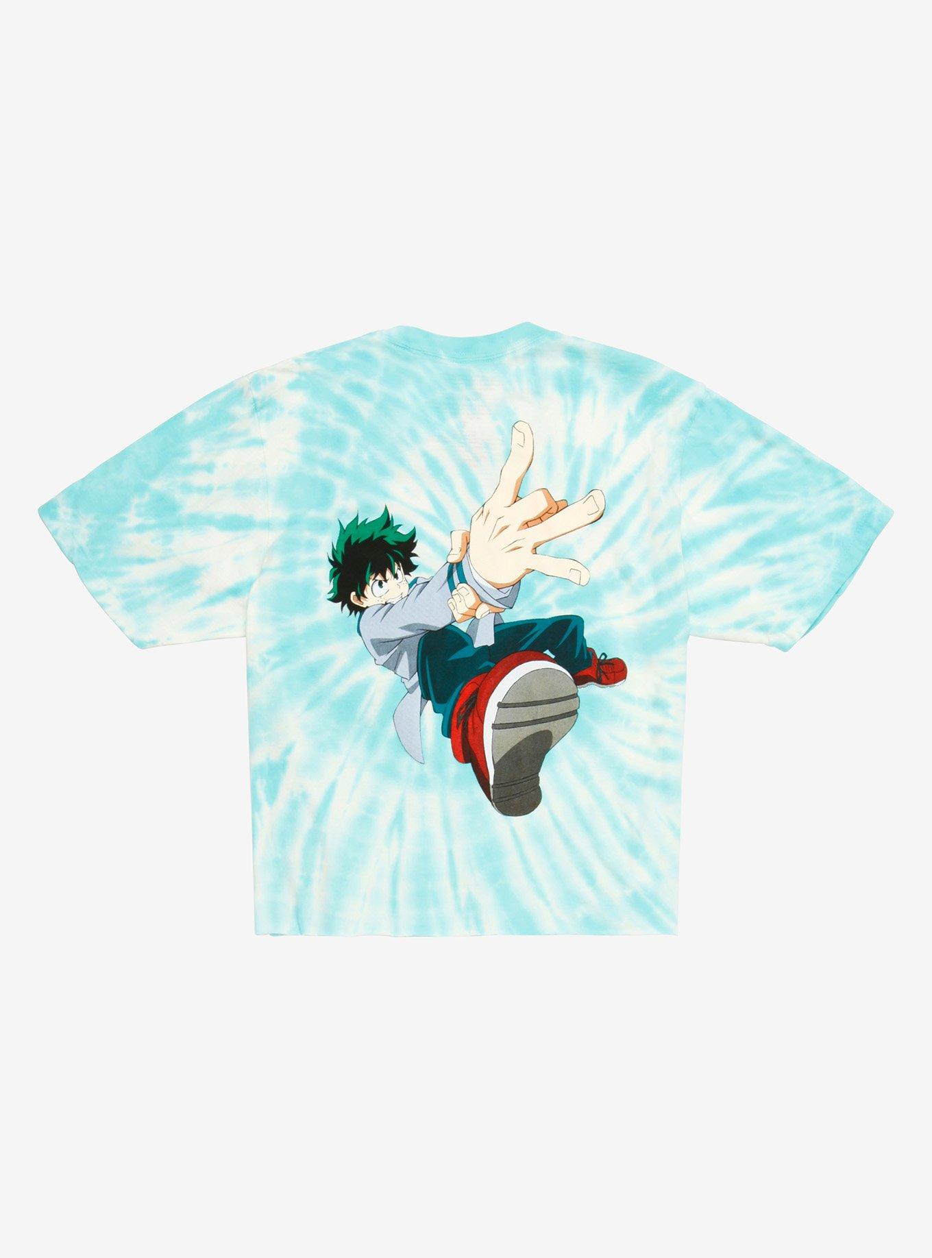 My Hero Academia Deku Quirk Tie-Dye Girls Crop T-Shirt, MULTI, alternate