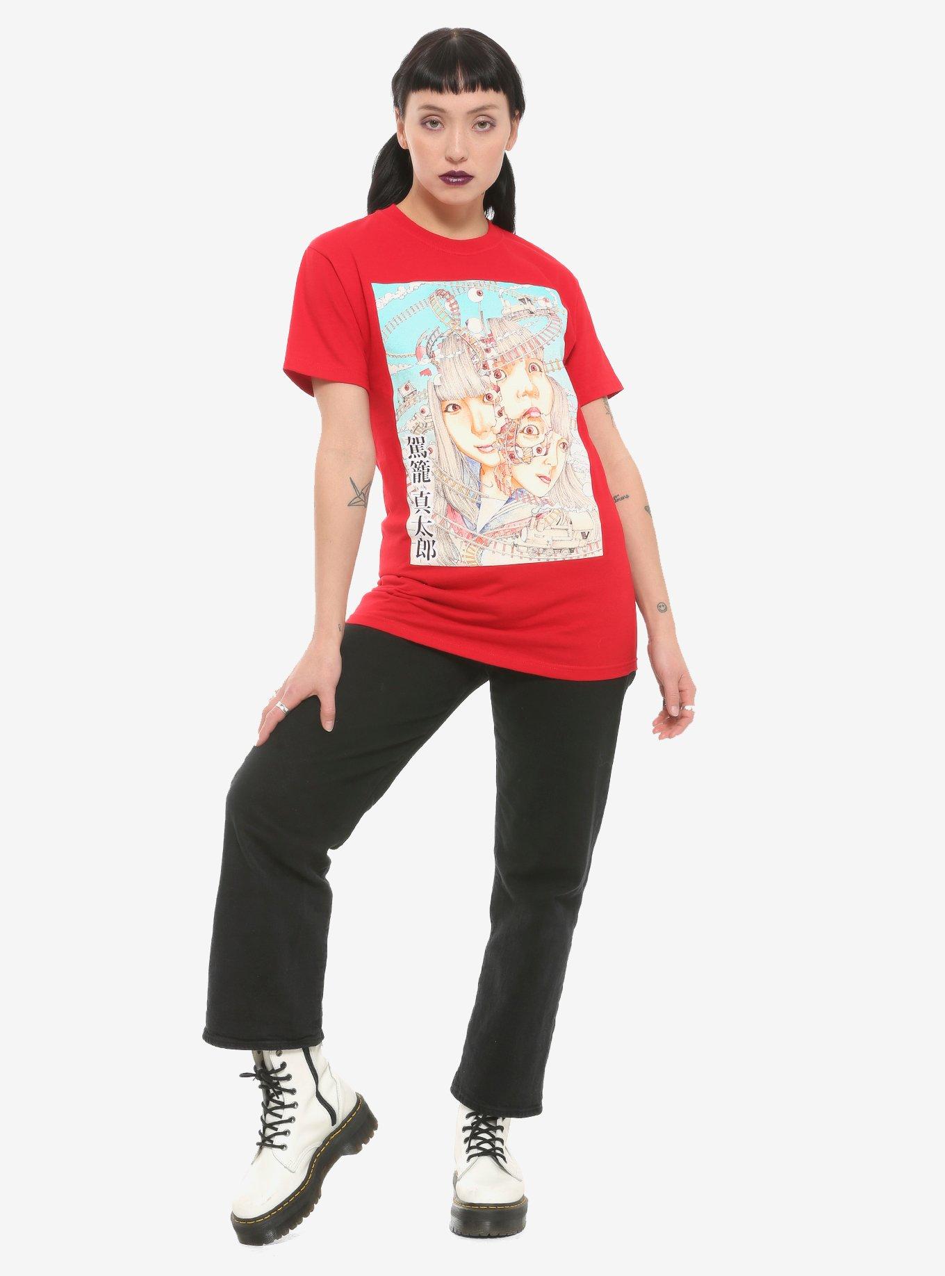 Shintaro Kago Triple Face Girls T-Shirt, MULTI, alternate