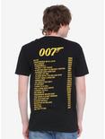 James Bond 007 Movie List T-Shirt - BoxLunch Exclusive, BLACK, alternate