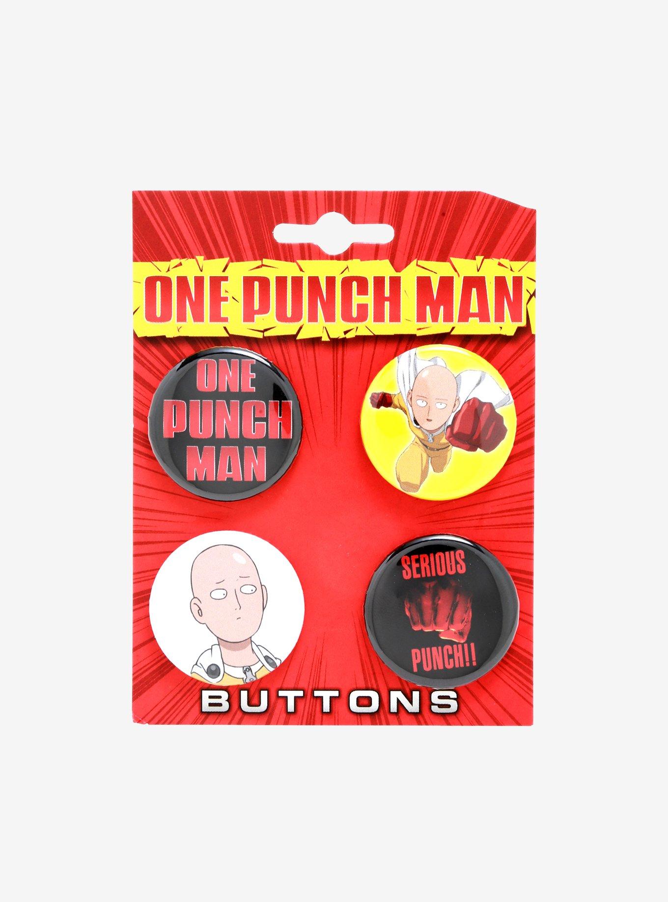One Punch Man Saitama Button Set, , alternate