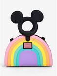 Loungefly Disney Mickey Mouse Pastel Rainbow Handle Crossbody Bag, , alternate
