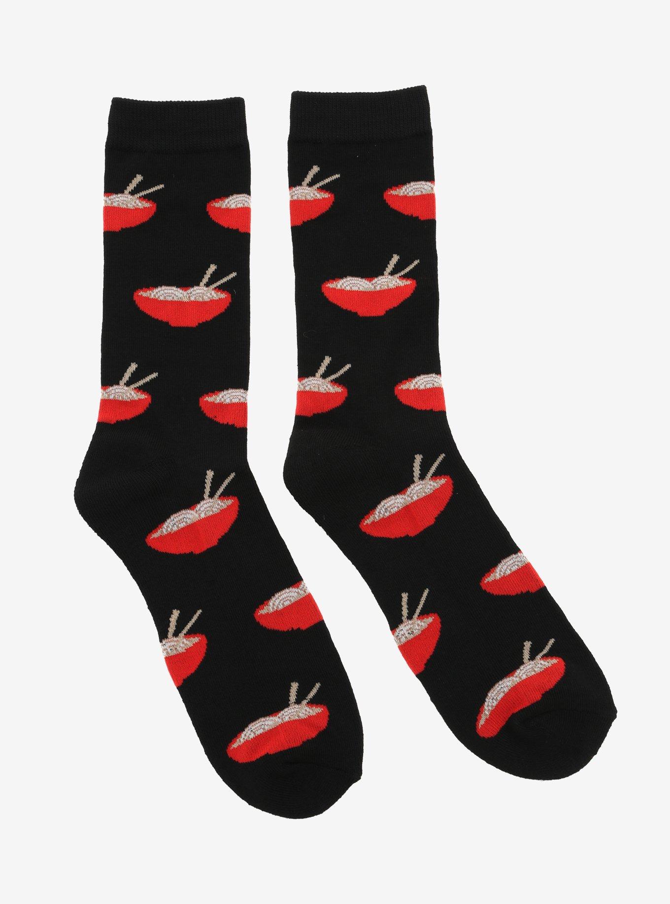 Noodle Bowl Crew Socks - BoxLunch Exclusive, , alternate