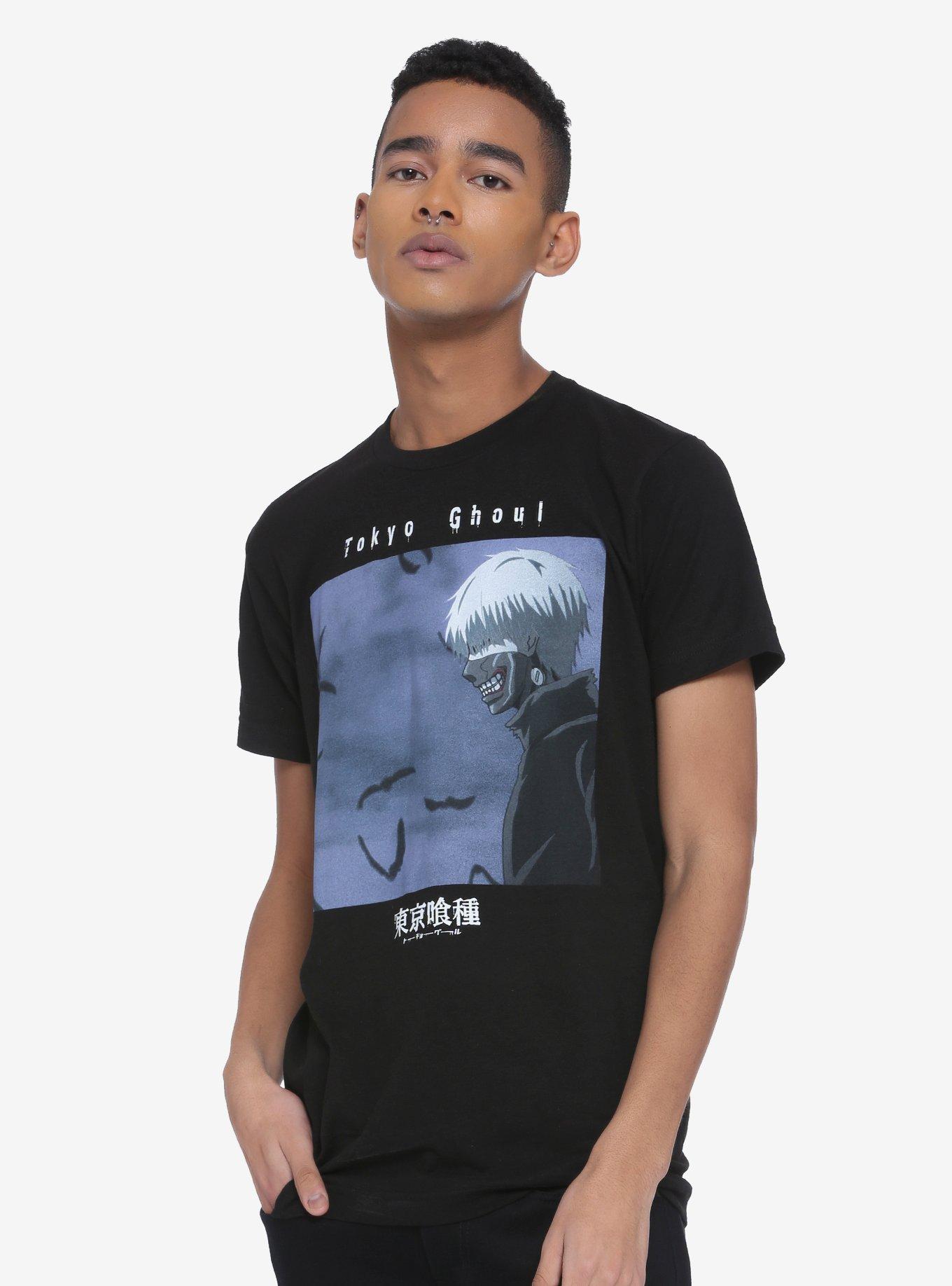 Tokyo Ghoul Kaneki & Bats T-Shirt, BLACK, alternate