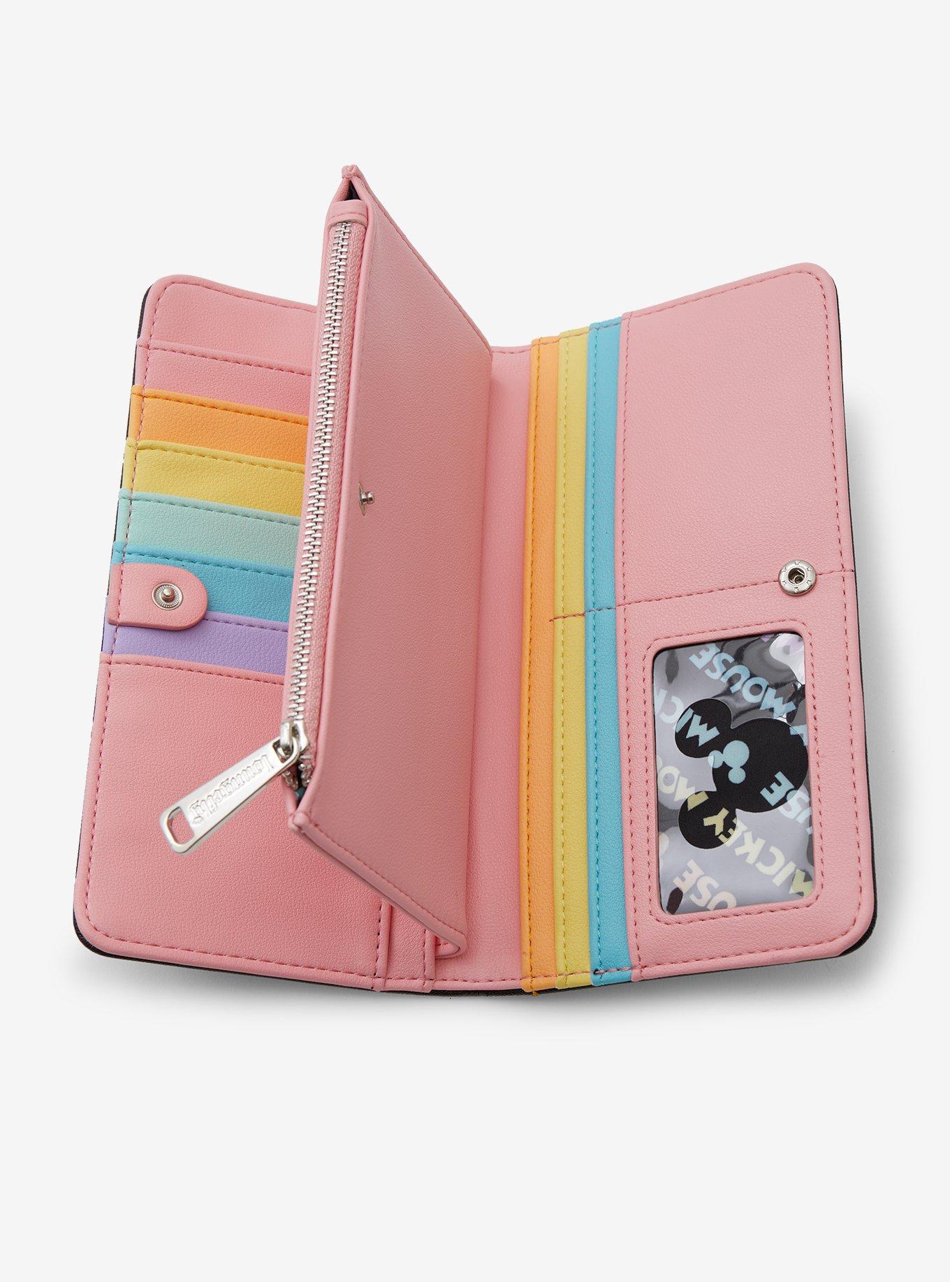 Loungefly Disney Mickey Mouse Pastel Rainbow Wallet, , alternate