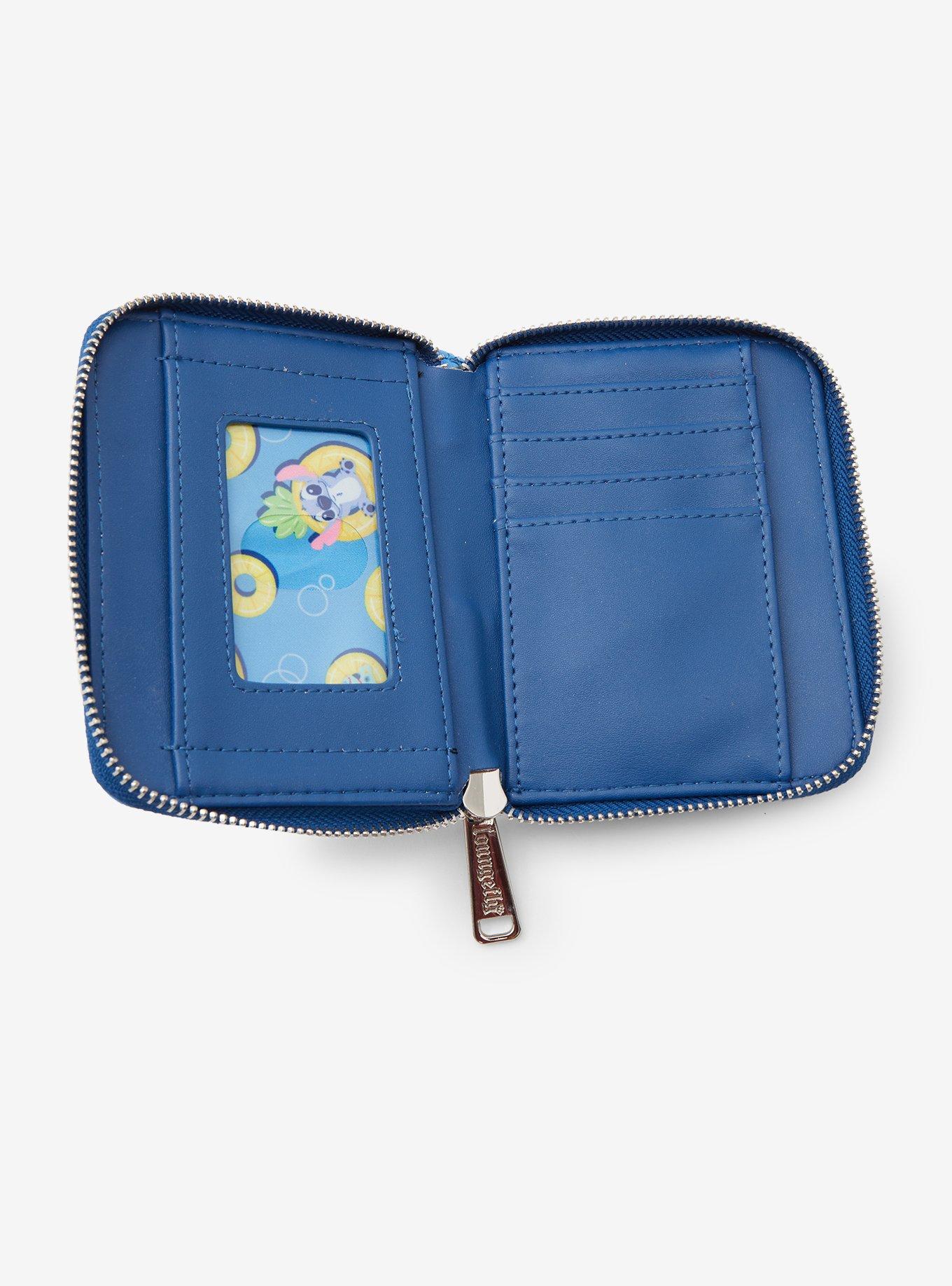 Loungefly Disney Lilo & Stitch Pineapple Floaty Small Zip Wallet, , alternate