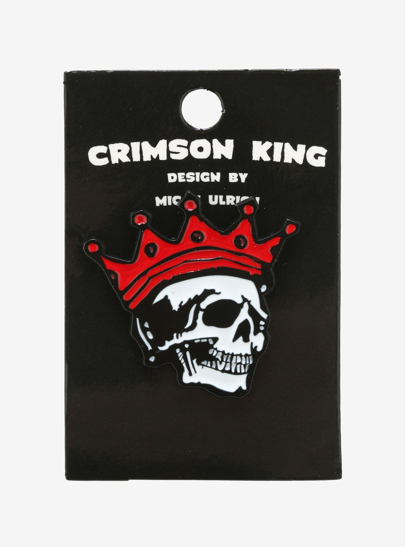 Crimson King Skull Enamel Pin By Micah Ulrich, , alternate