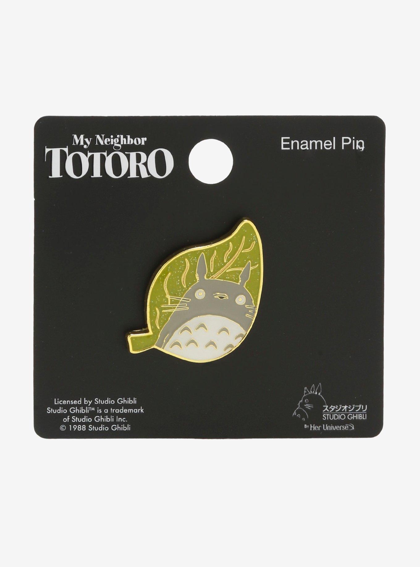 Loungefly Studio Ghibli My Neighbor Totoro Totoro & Leaf Enamel Pin - BoxLunch Exclusive, , alternate