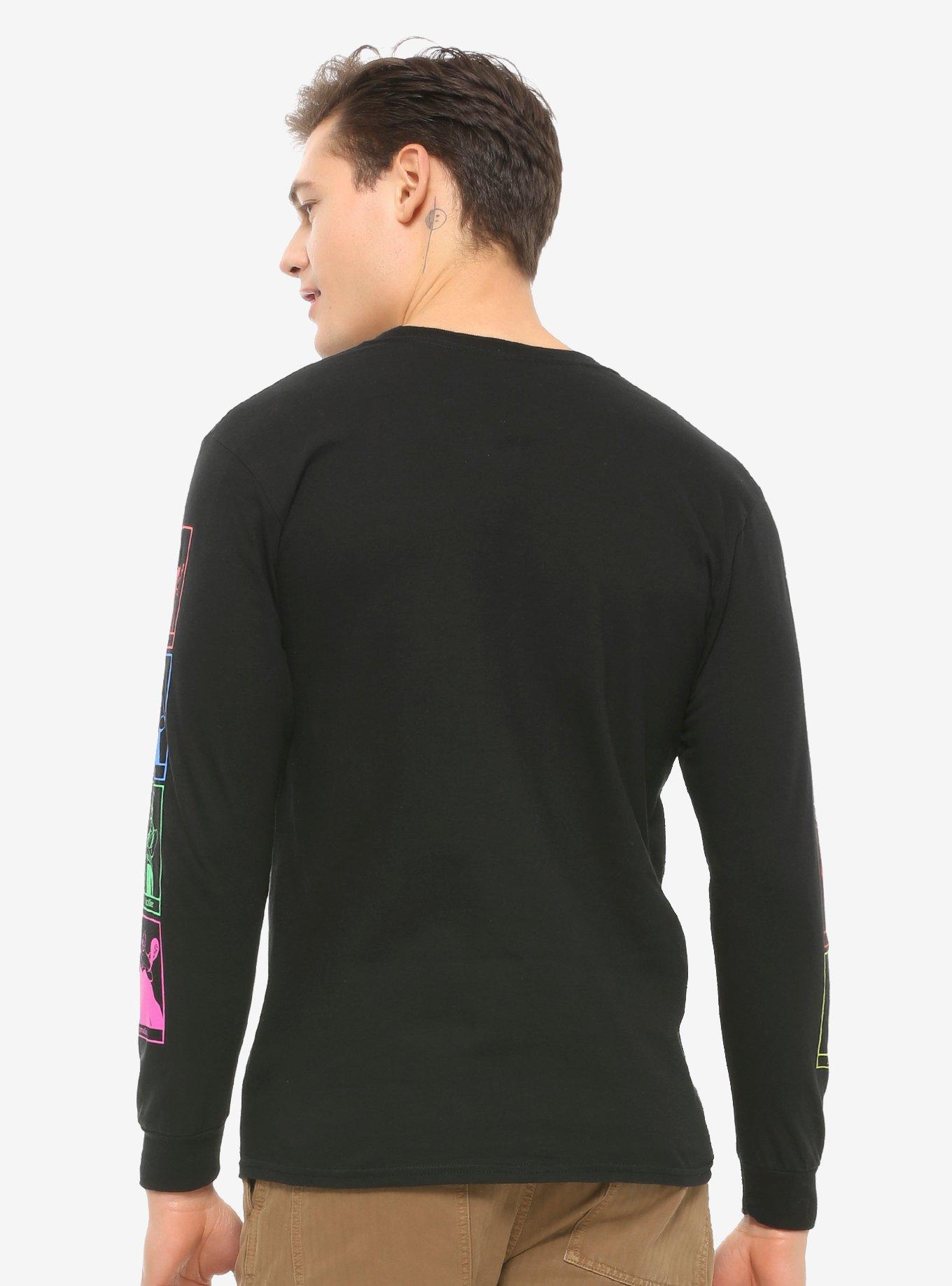 Disney Villains Rainbow Icons Long Sleeve T-Shirt, BLACK, alternate