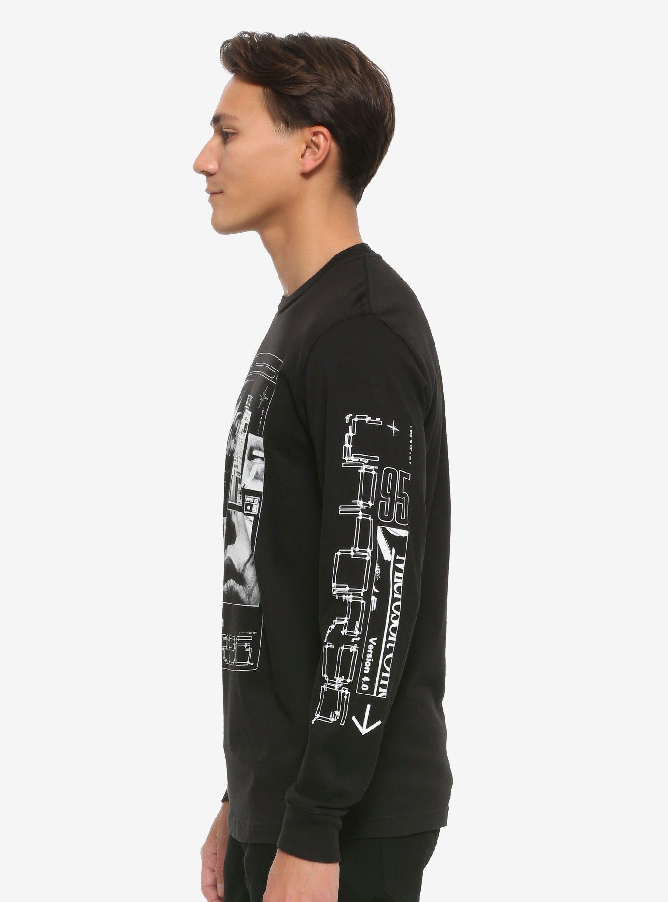 Vapor95 Cipher Long-Sleeve T-Shirt, BLACK, alternate