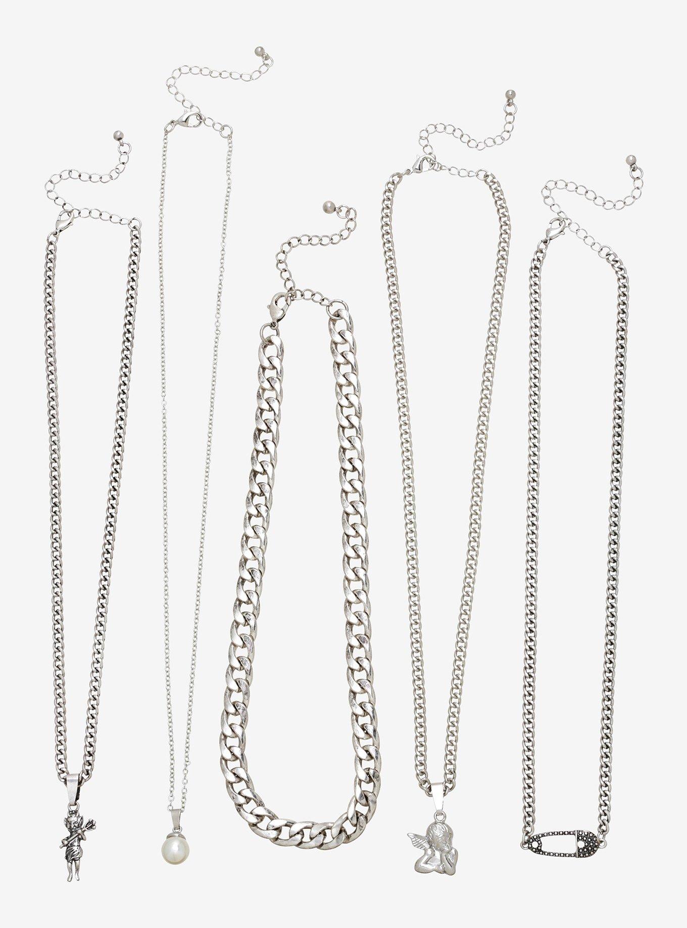 Chains & Charms Necklace Set, , alternate