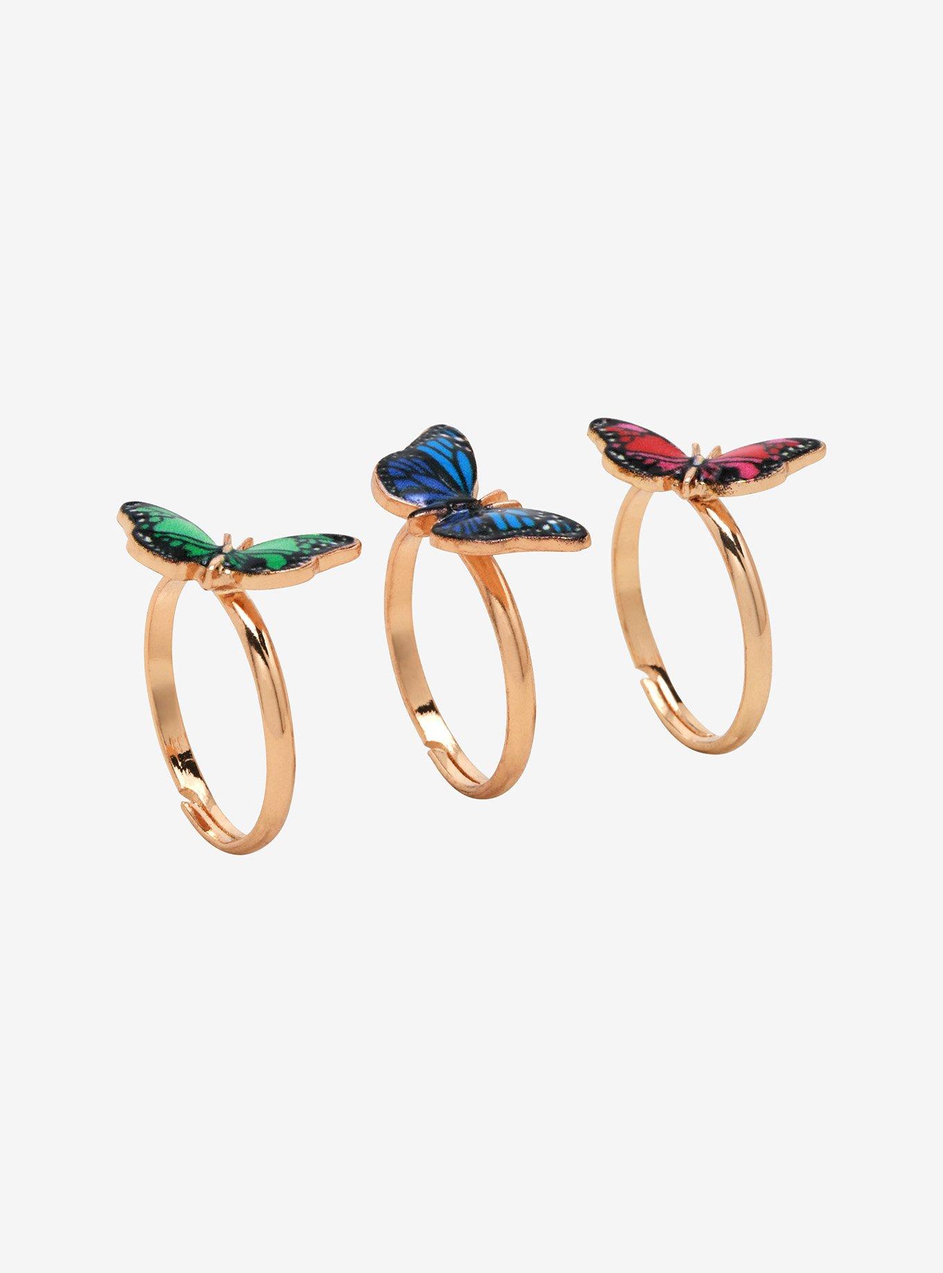 Butterfly Ring Set, , alternate