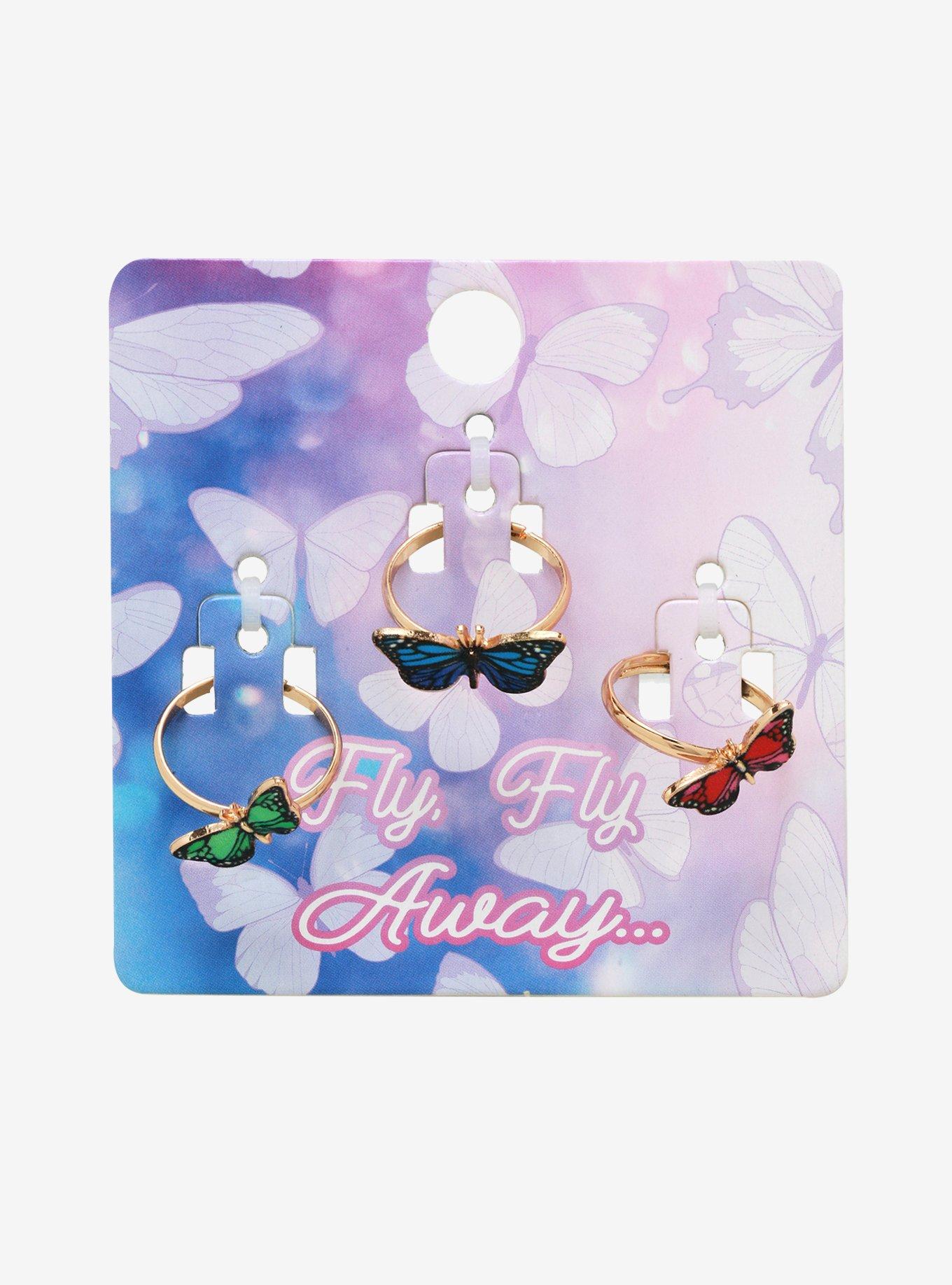 Butterfly Ring Set, , alternate