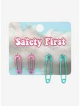 Pastel Safety Pin Earring Set, , alternate
